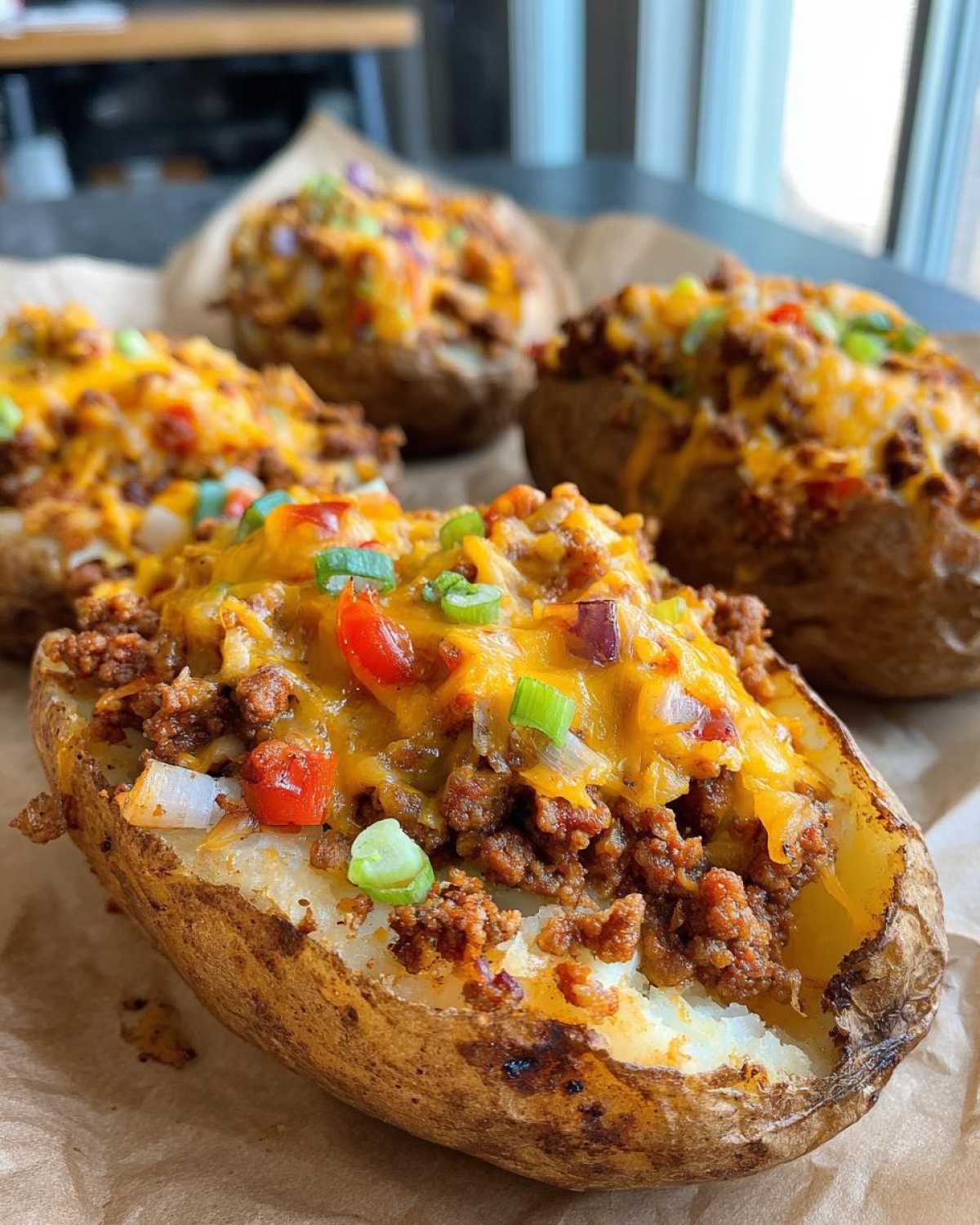 Loaded Taco-Stuffed Potatoes - detail 2