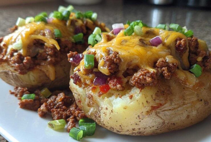 Loaded Taco-Stuffed Potatoes
