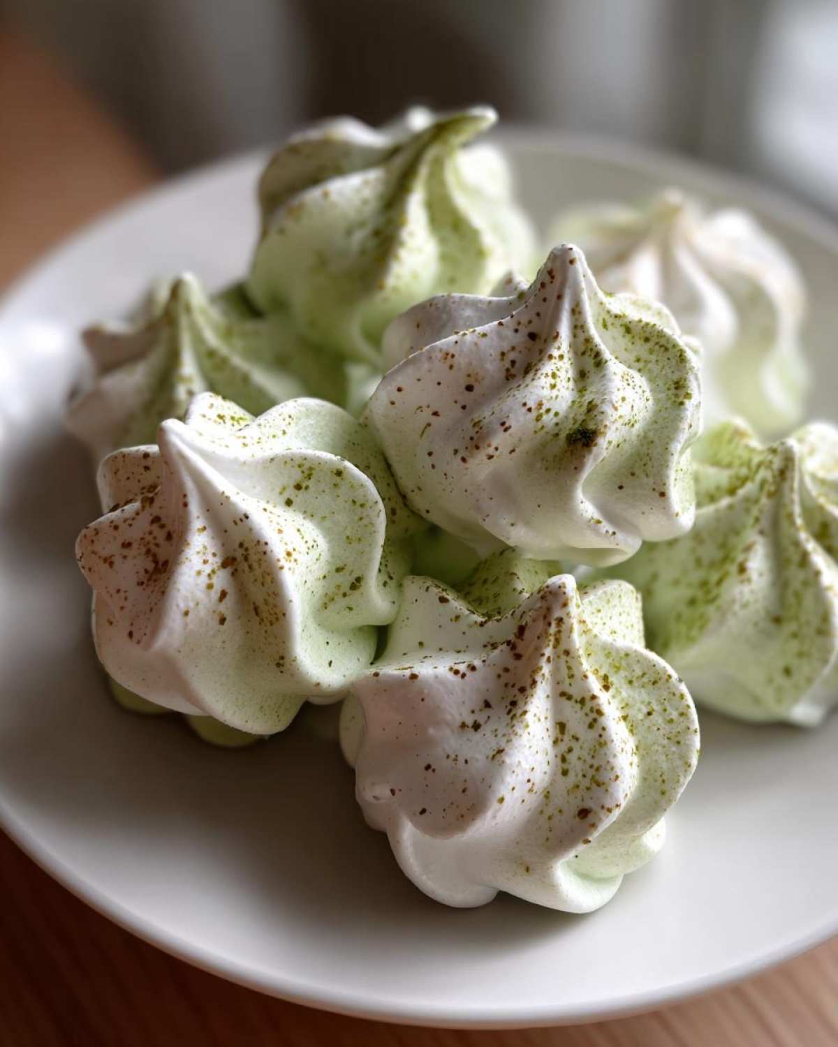 Matcha Meringue Kisses - detail 3
