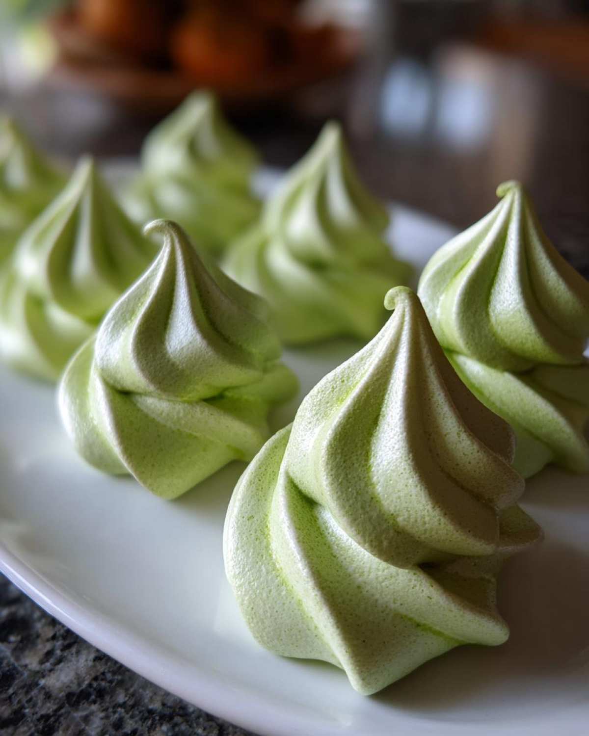 Matcha Meringue Kisses - detail 4