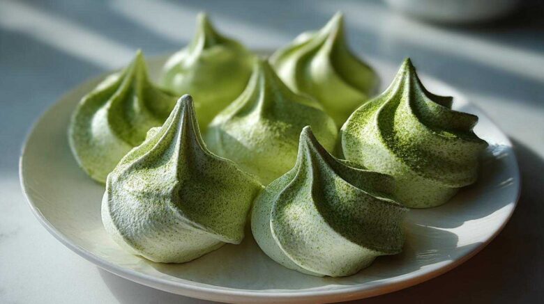Matcha Meringue Kisses