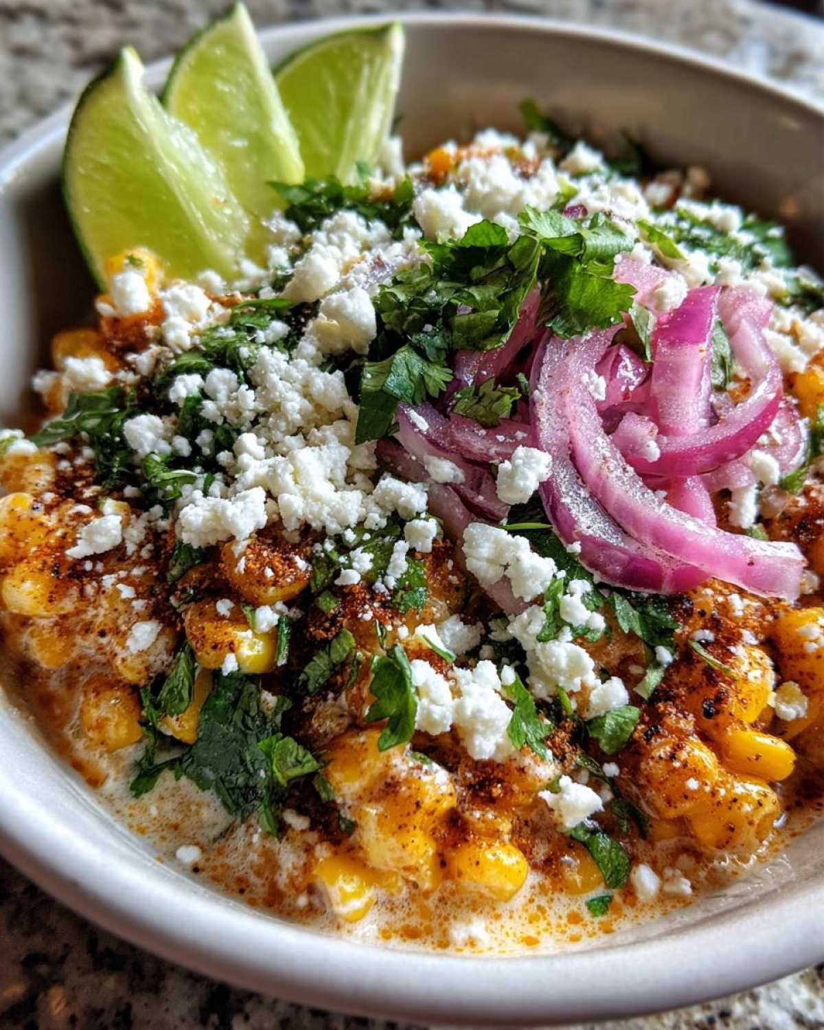 Mexican street corn bowl - detail 1