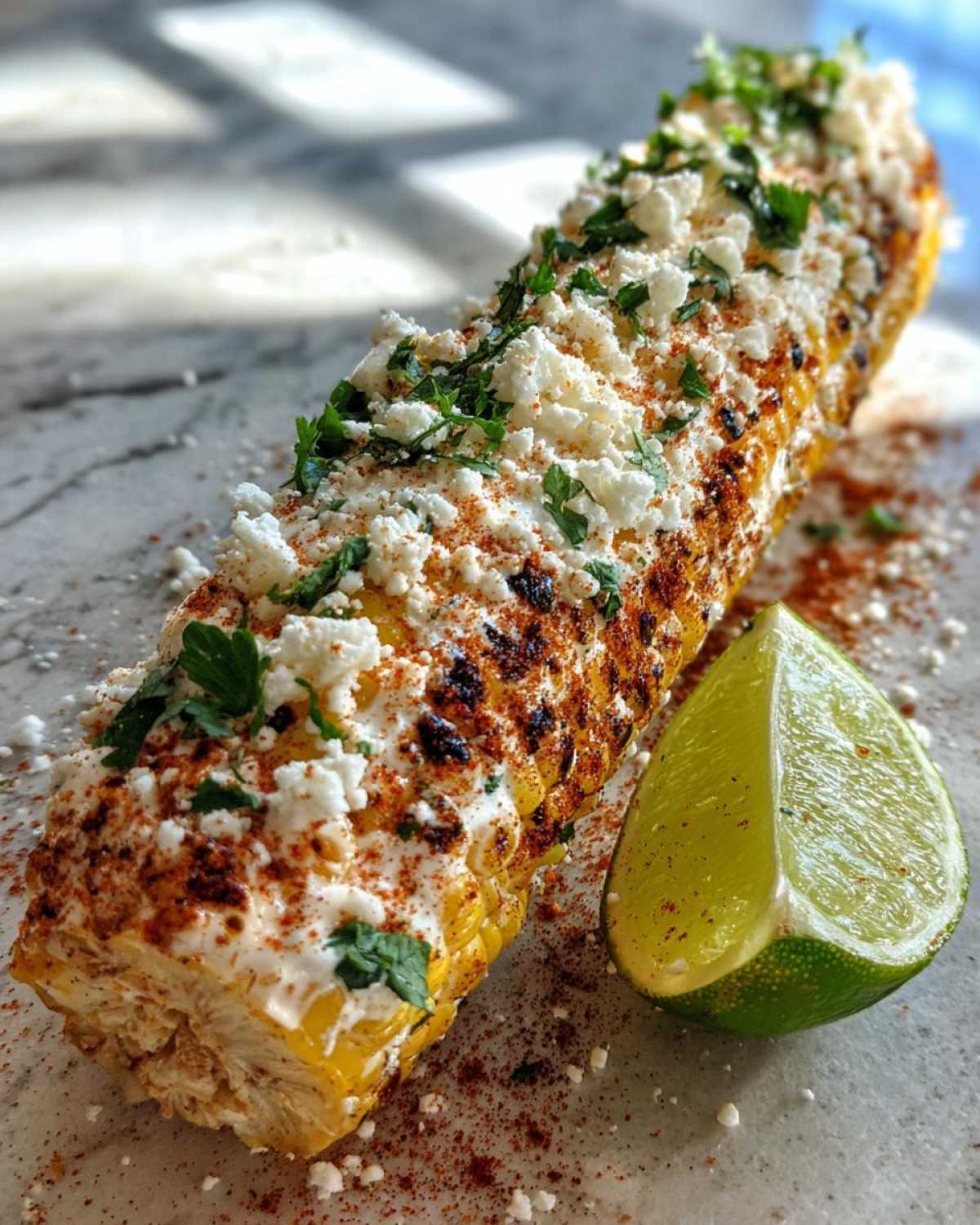 Mexican street corn garnish - detail 1