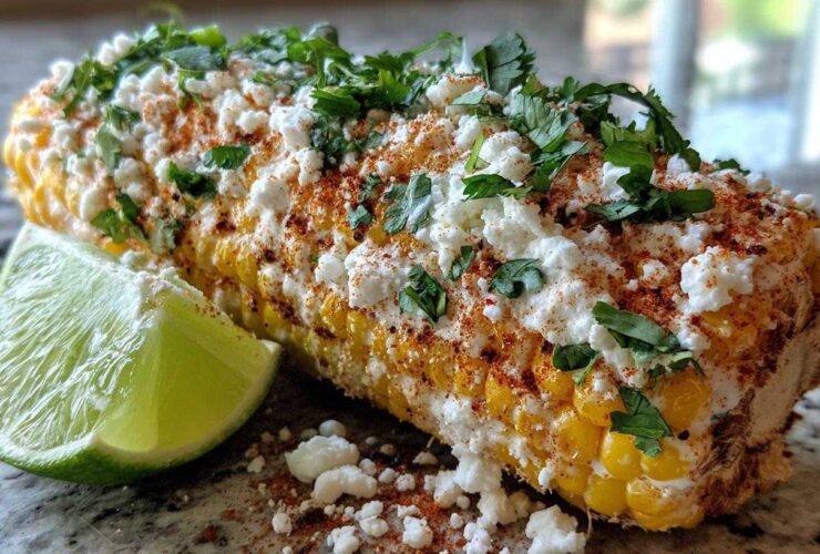 Mexican street corn garnish