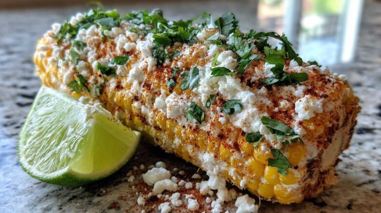 Mexican street corn garnish