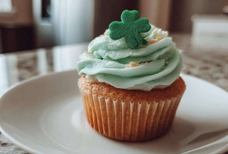 Mint Shamrock Cupcakes