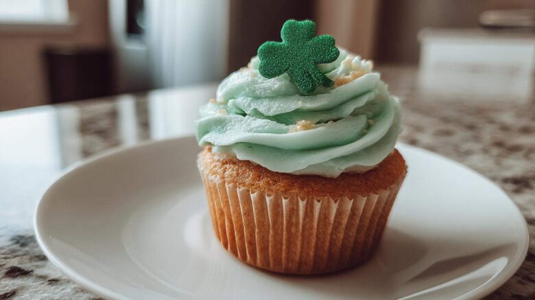 Mint Shamrock Cupcakes