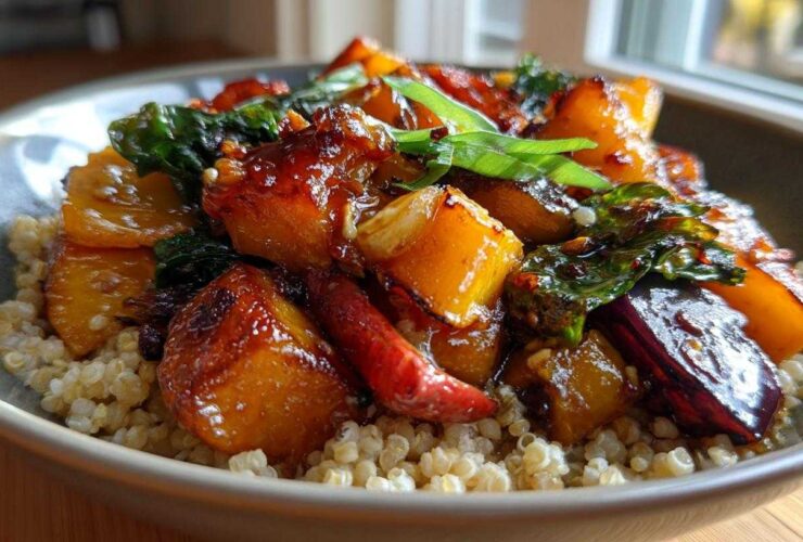 Miso-Roasted Root Vegetable Bowl