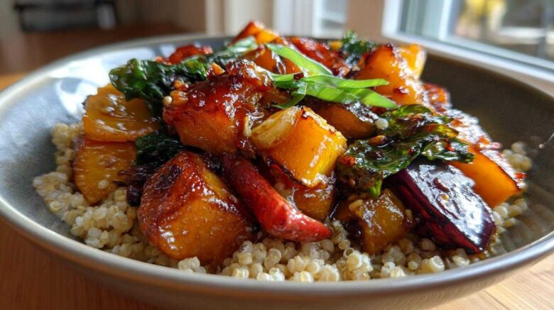 Miso-Roasted Root Vegetable Bowl