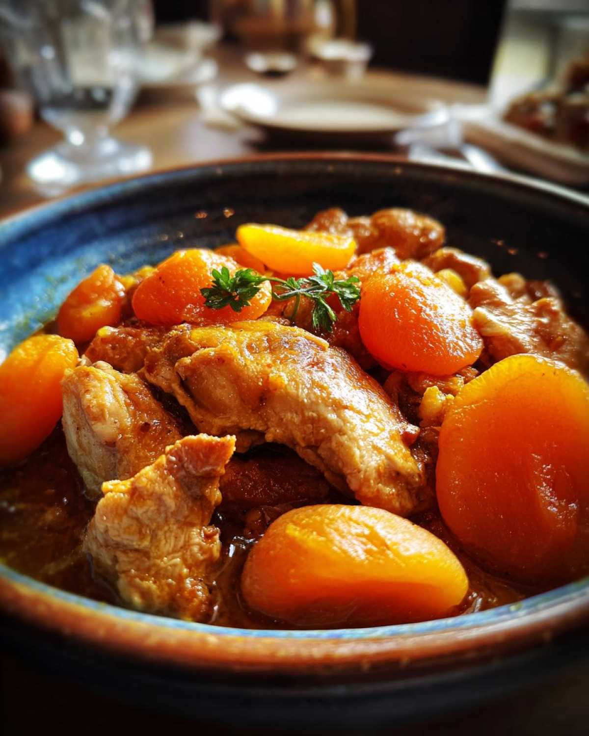 Moroccan Chicken Tagine with Apricots - detail 2