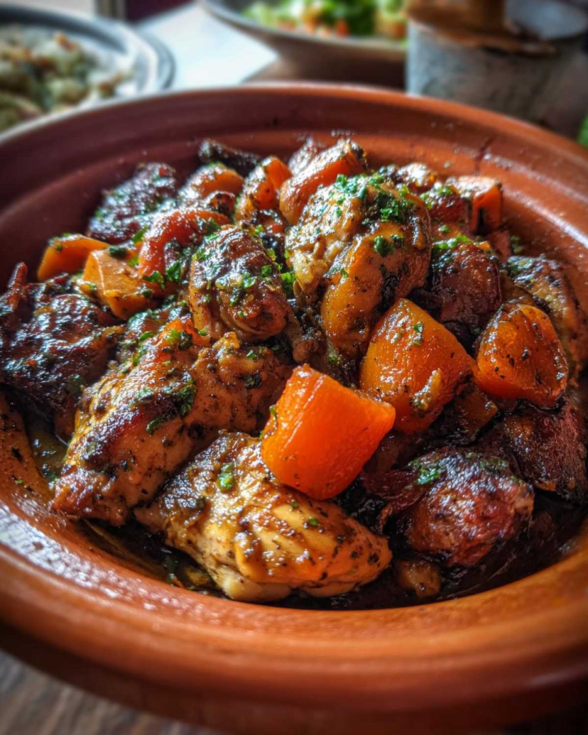 Moroccan Chicken Tagine with Apricots - detail 4