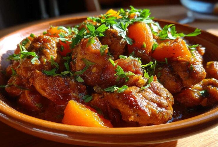 Moroccan Chicken Tagine with Apricots
