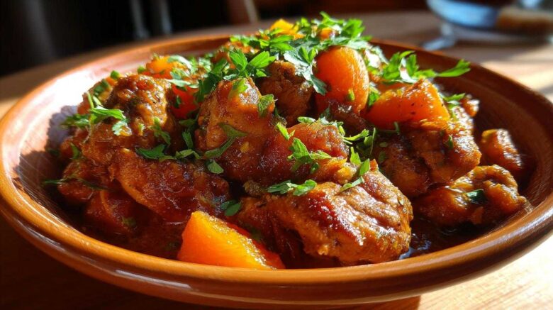 Moroccan Chicken Tagine with Apricots