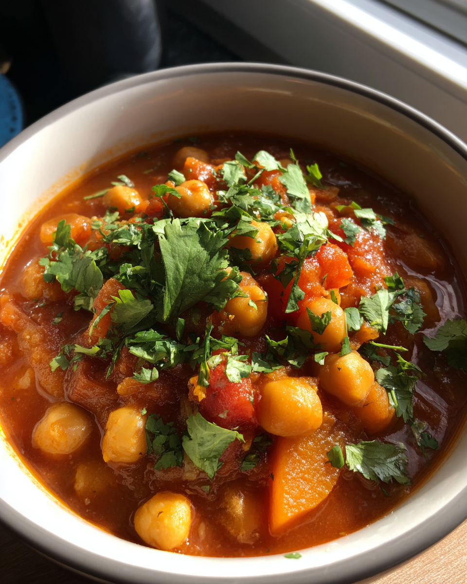 Moroccan Chickpea Stew with Apricots - detail 2
