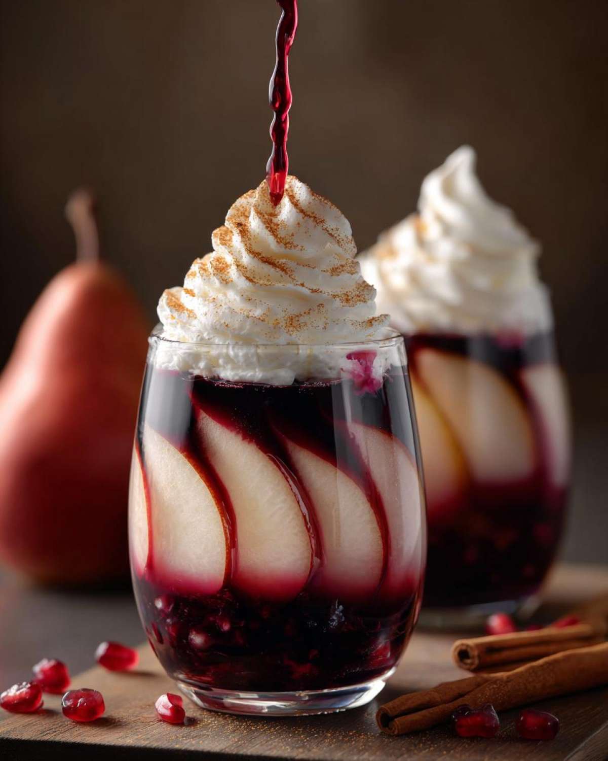 Mulled Wine Poached Pear Parfaits - detail 4