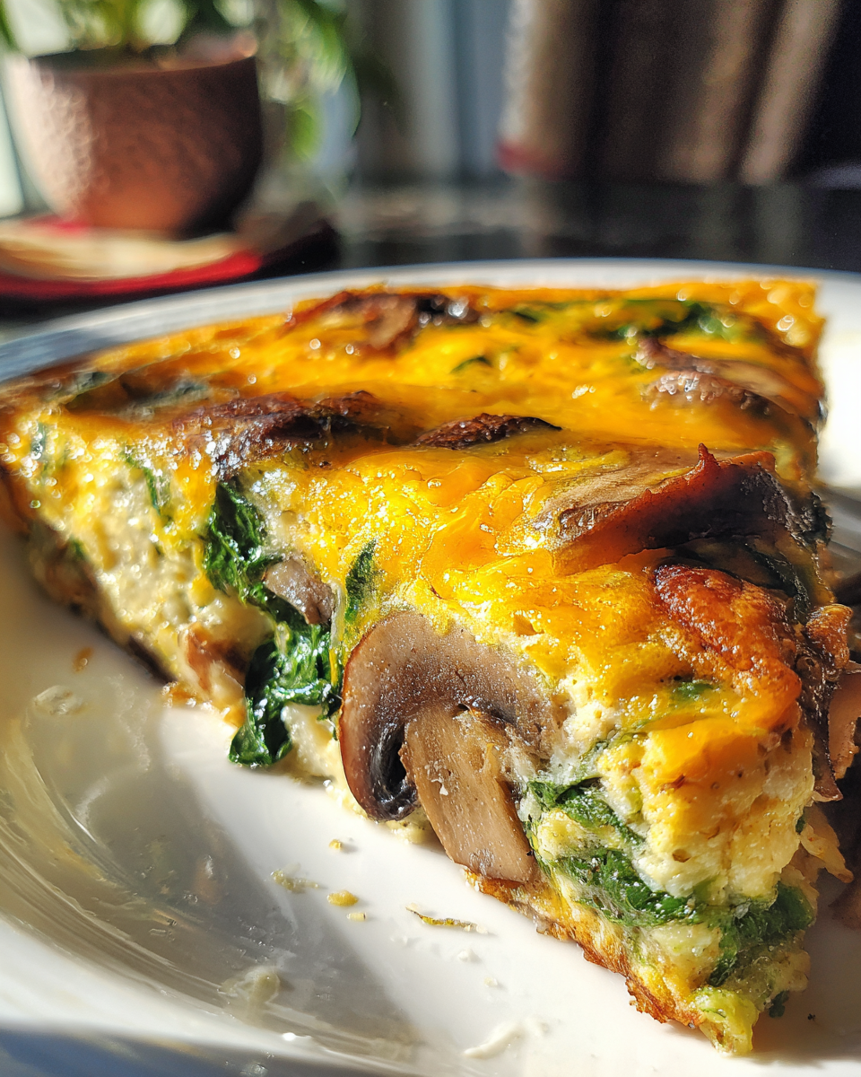 Mushroom Spinach Frittata - detail 4