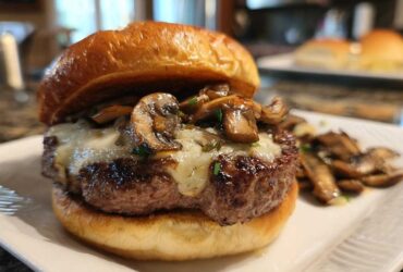 Mushroom and Swiss Beef Burgers