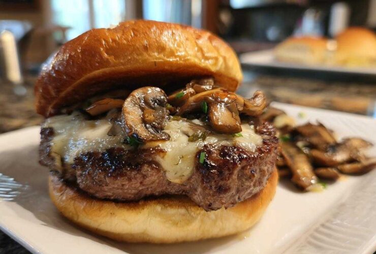 Mushroom and Swiss Beef Burgers