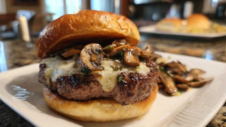Mushroom and Swiss Beef Burgers