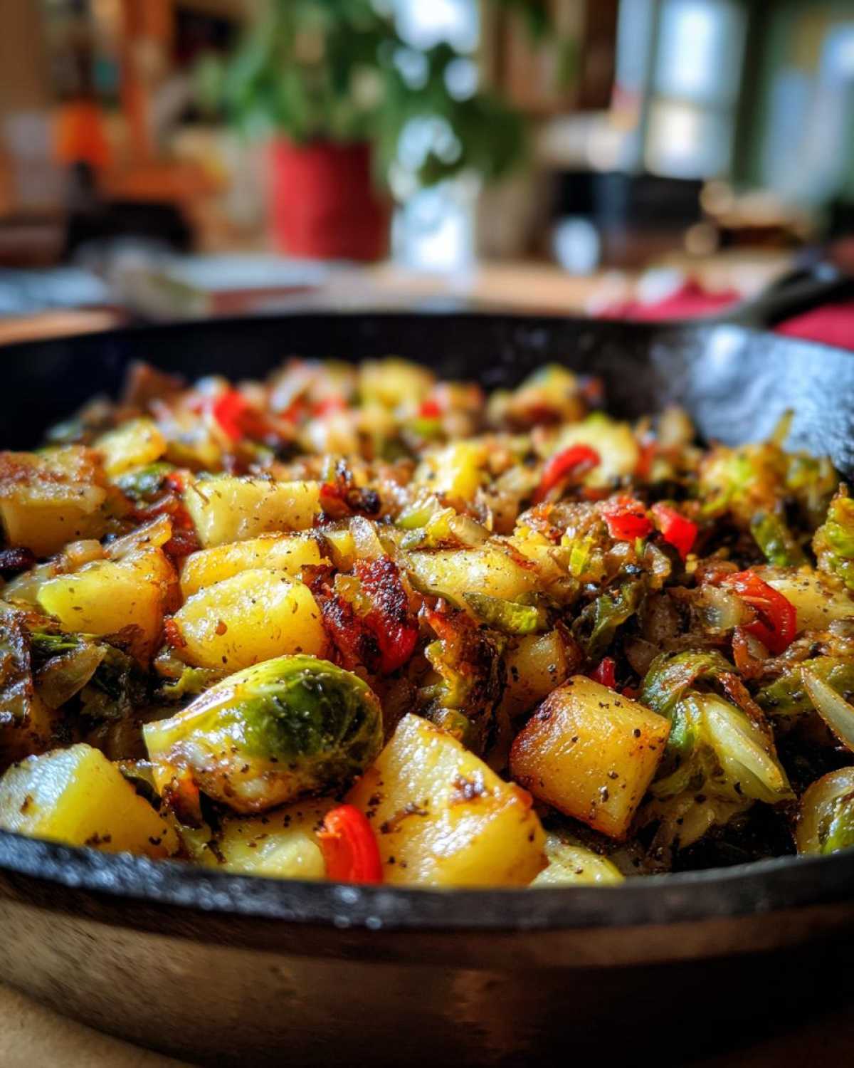 New Year’s Brussels Sprouts Hash - detail 4