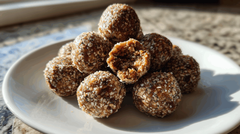 No-Bake Almond Chia Protein Balls