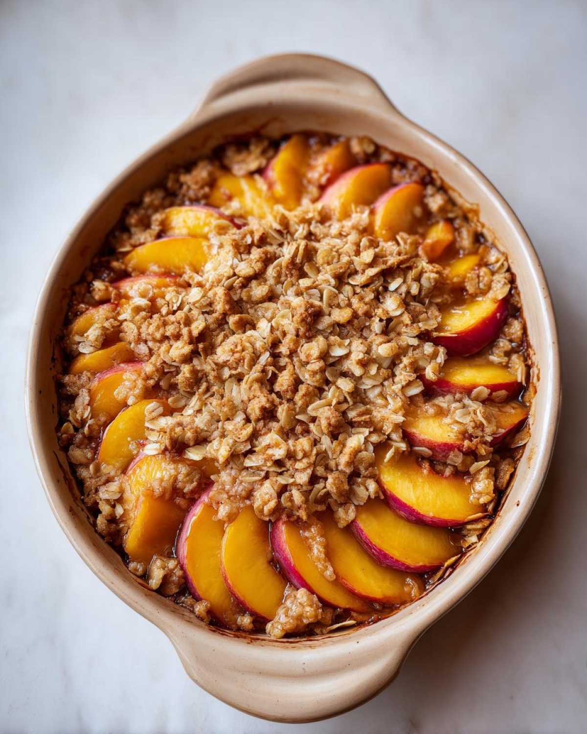 Oatmeal Peach Crisp (with Fresh Peaches) - detail 2
