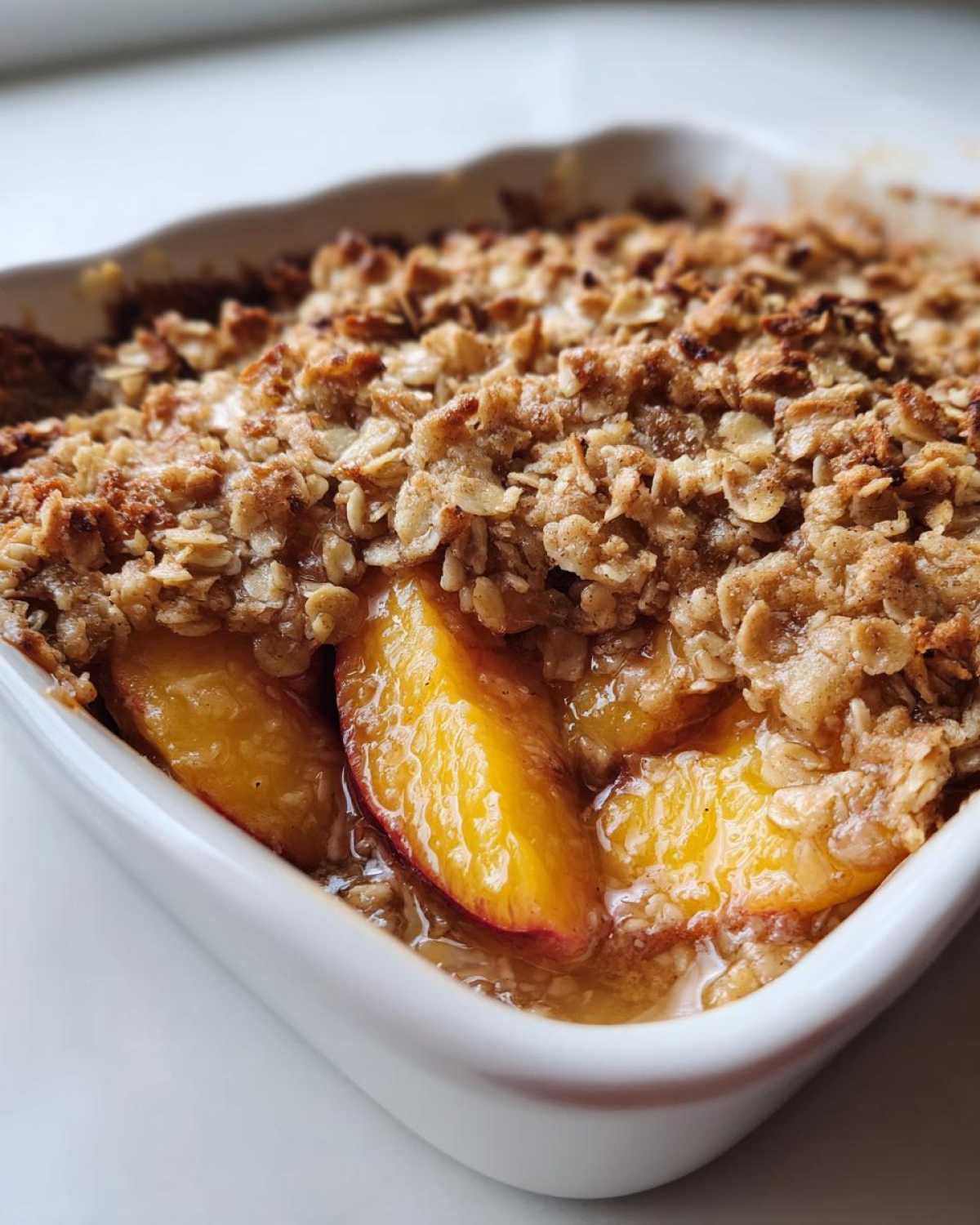 Oatmeal Peach Crisp (with Fresh Peaches) - detail 3