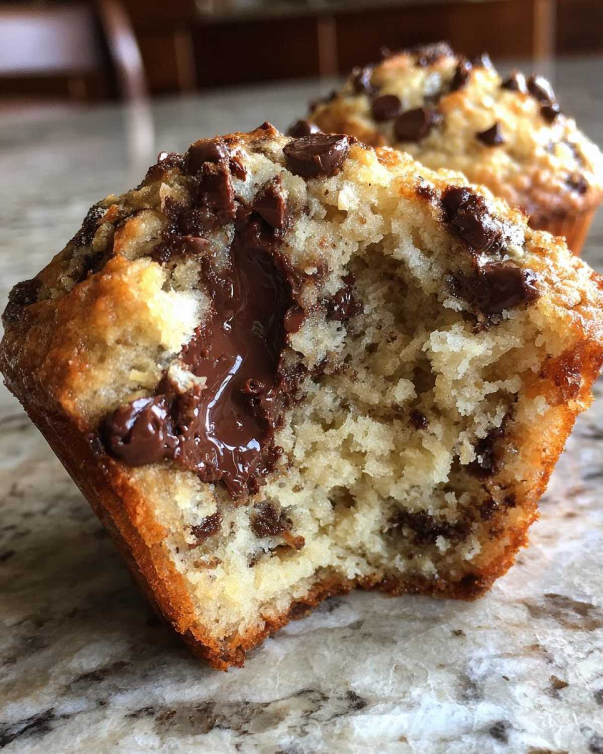 Oatmeal chocolate chip muffins - detail 3