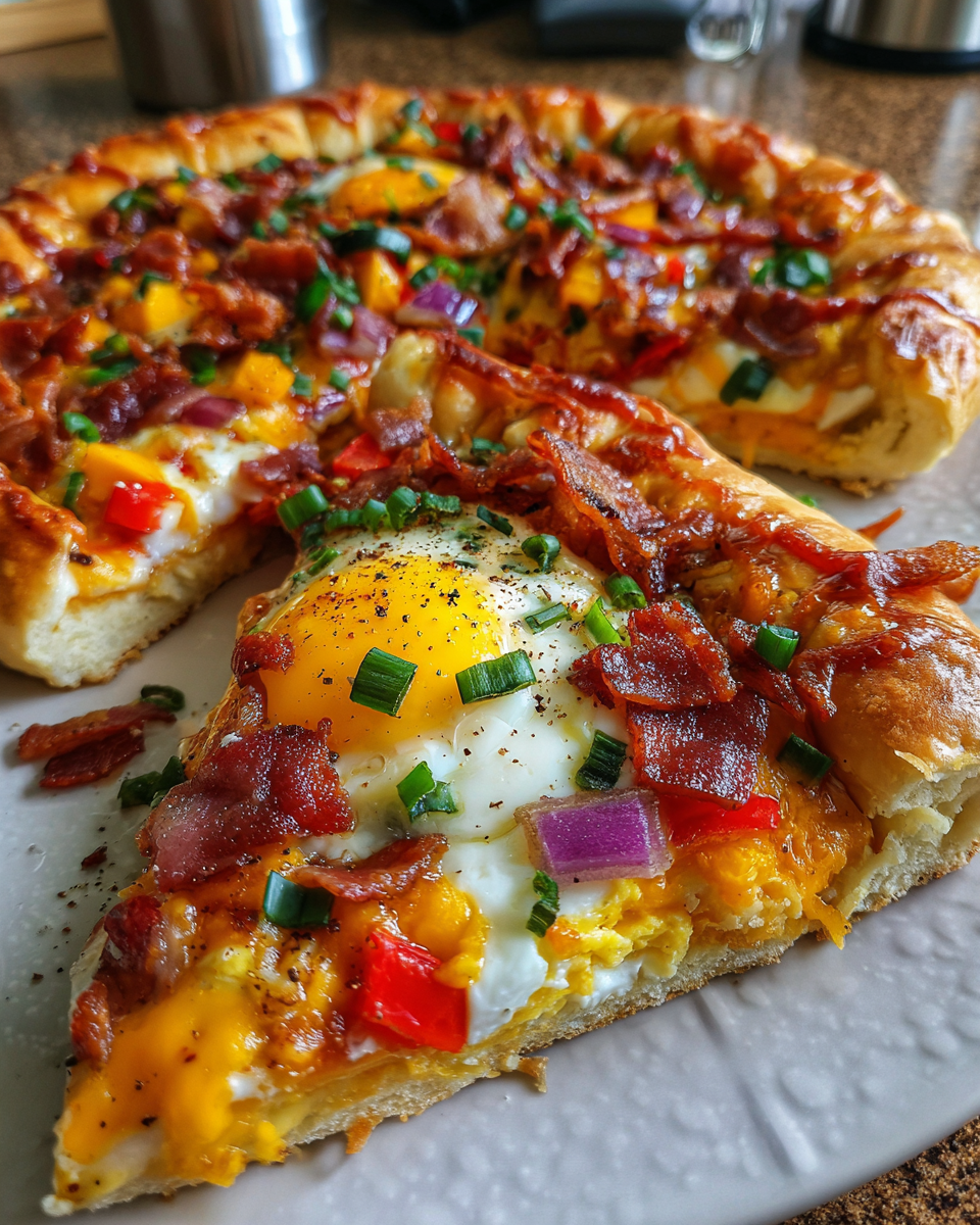 One-Pan Cheesy Breakfast Pizza - detail 2