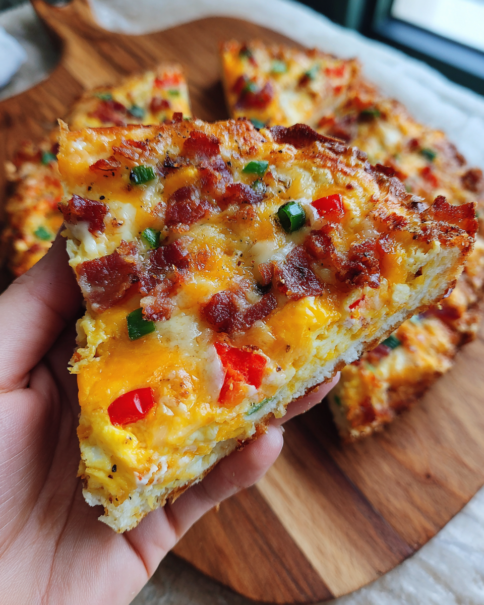 One-Pan Cheesy Breakfast Pizza - detail 3
