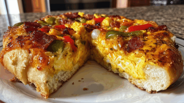 One-Pan Cheesy Breakfast Pizza