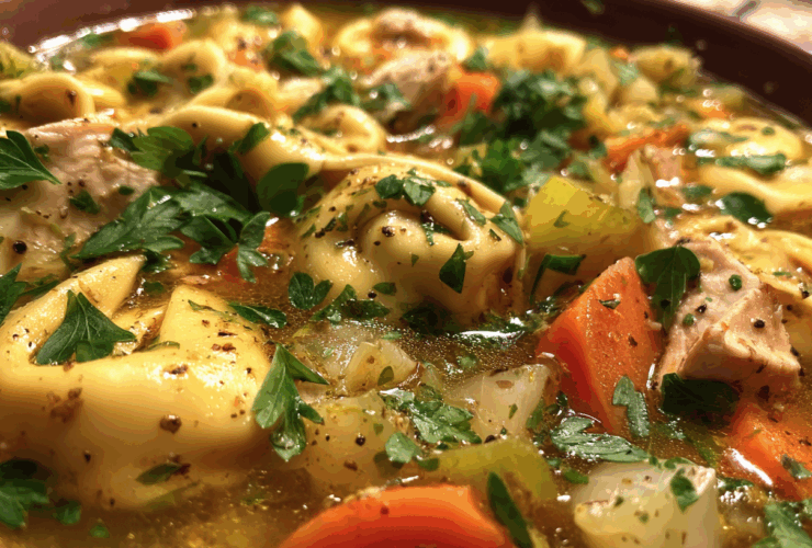 One-Pot Chicken Tortellini Soup
