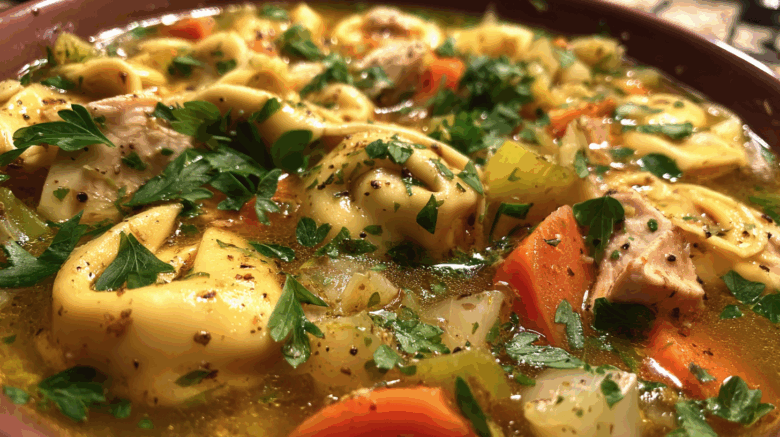 One-Pot Chicken Tortellini Soup