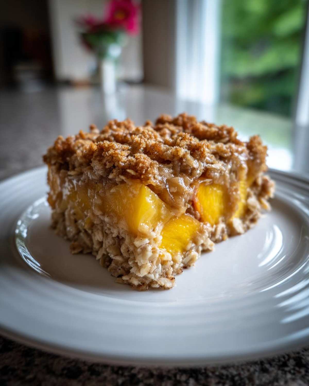 Peach Cobbler Oatmeal Bake - detail 1