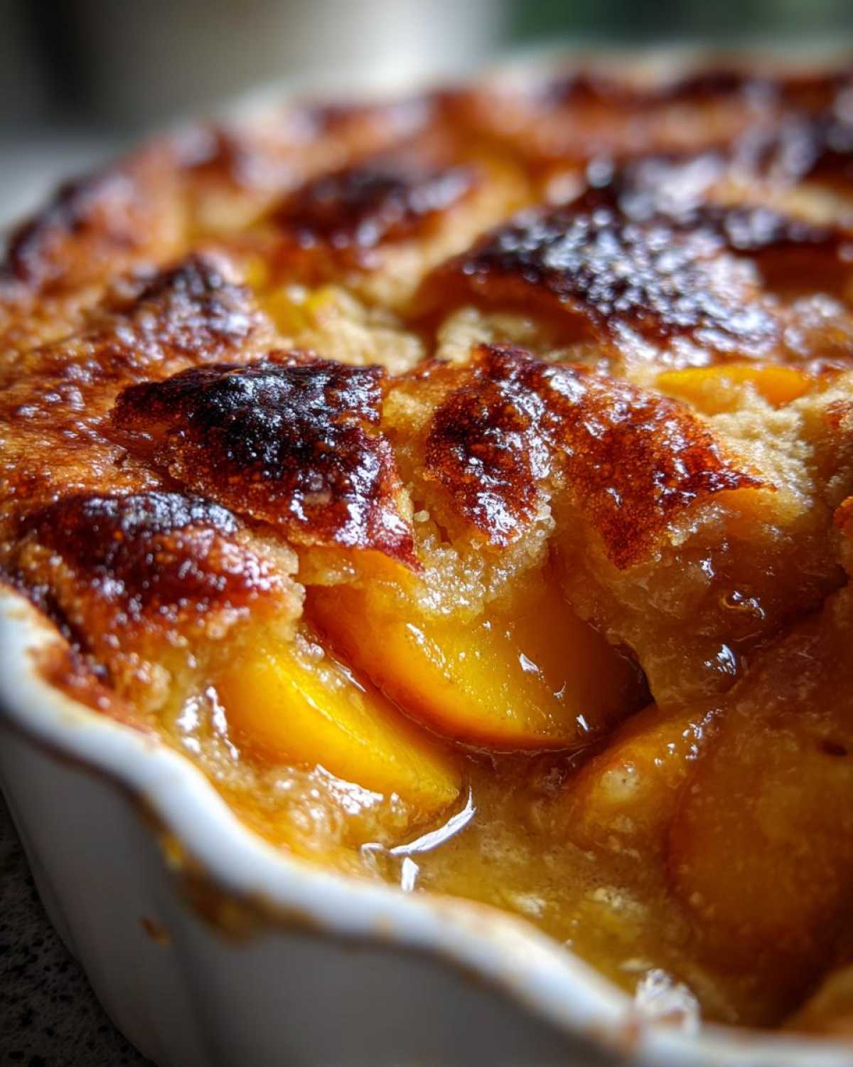 Peach Cobbler with Fresh Peaches - detail 1