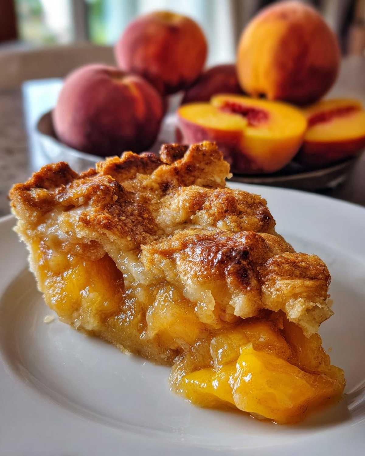 Peach Cobbler with Fresh Peaches - detail 3