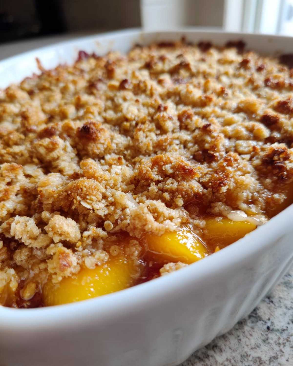Peach Crisp with Fresh Peaches - detail 1