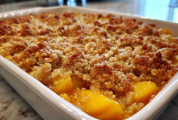 Peach Crisp with Fresh Peaches