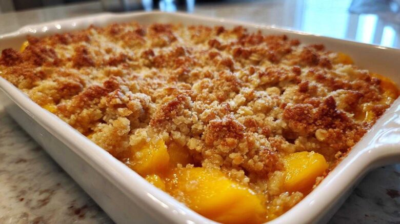 Peach Crisp with Fresh Peaches