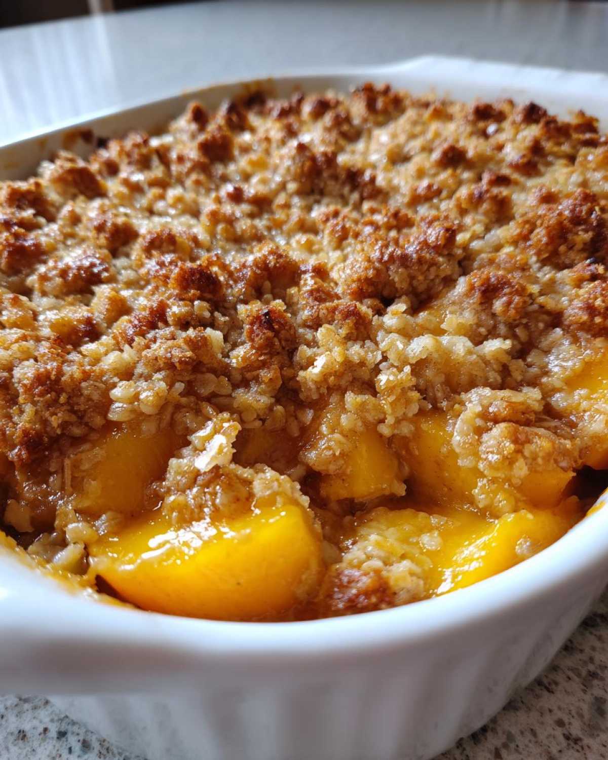 Peach Crisp with Fresh Peaches - detail 2