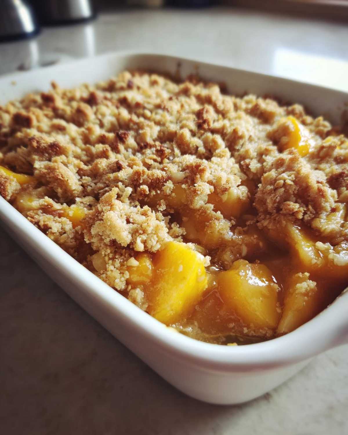 Peach Crisp with Fresh Peaches - detail 3