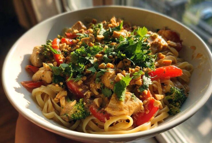 Peanut Noodle Chicken Bowls