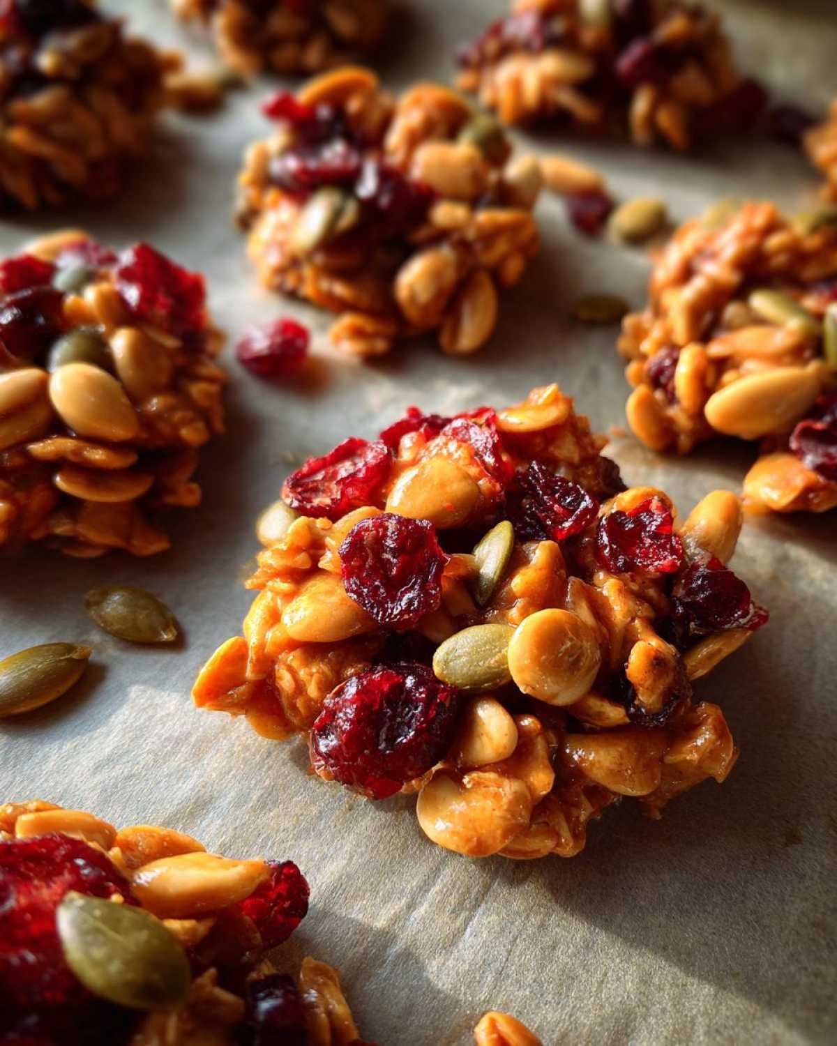 Pepita and Cranberry Trail Mix Clusters - detail 2
