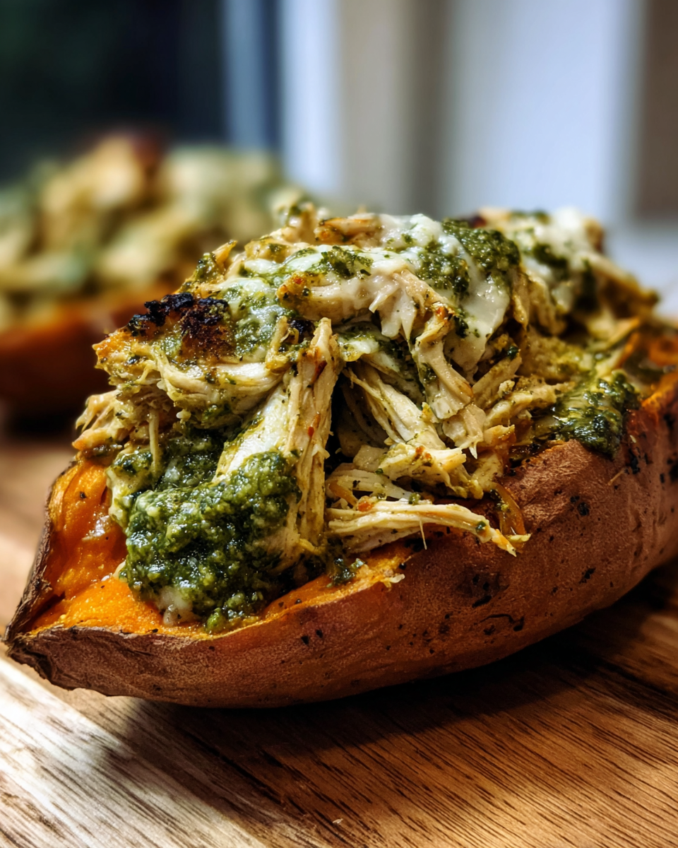 Pesto Chicken Stuffed Sweet Potatoes - detail 4