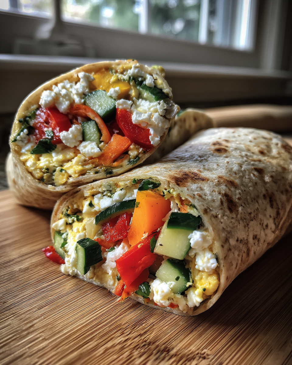 Pesto Vegetable Wrap with Feta - detail 1