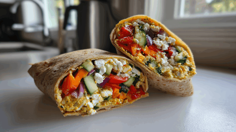 Pesto Vegetable Wrap with Feta