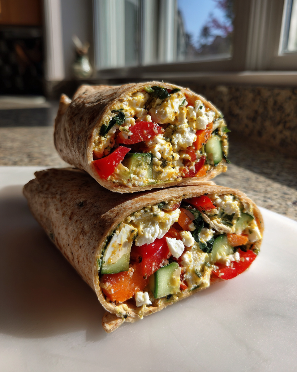Pesto Vegetable Wrap with Feta - detail 3