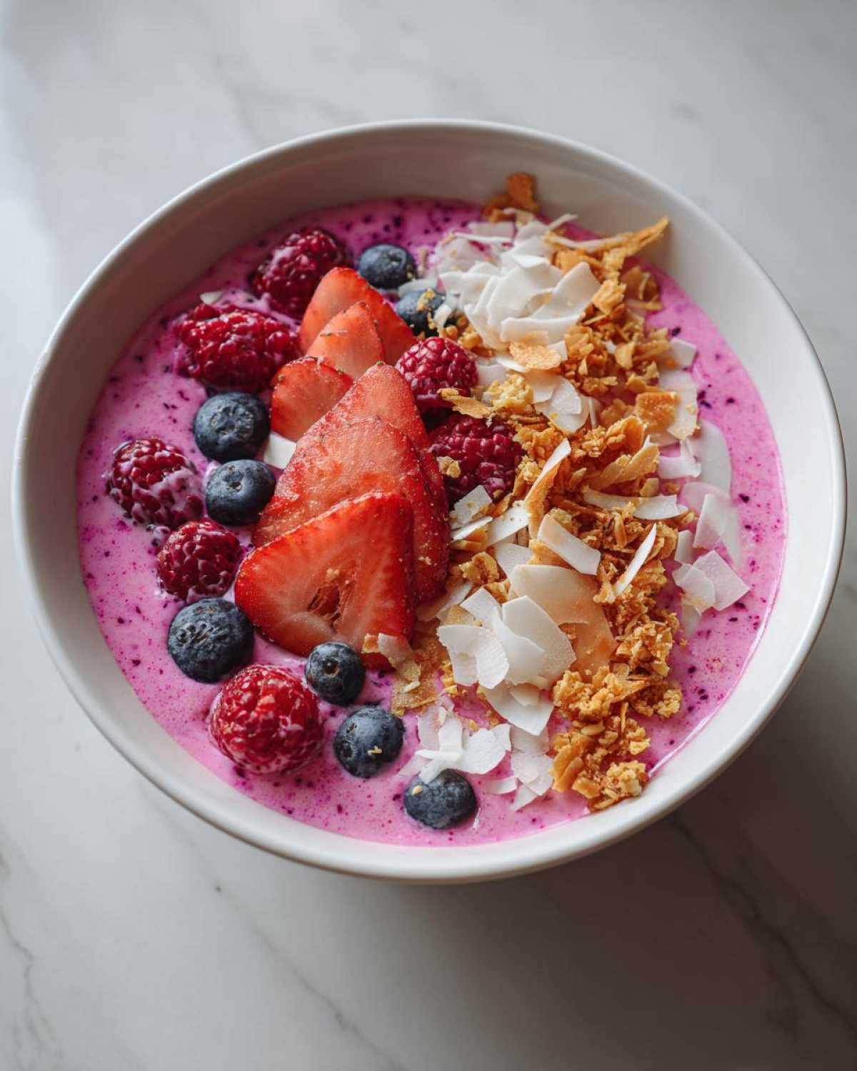 Pink Dragon Fruit Smoothie Bowl Drink - detail 3