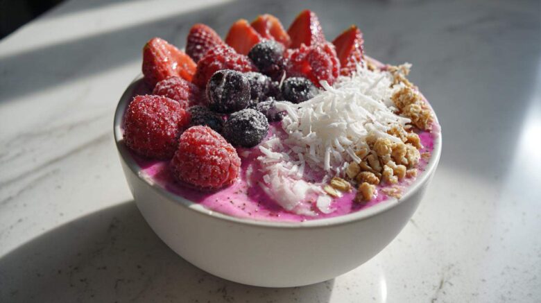 Pink Dragon Fruit Smoothie Bowl Drink