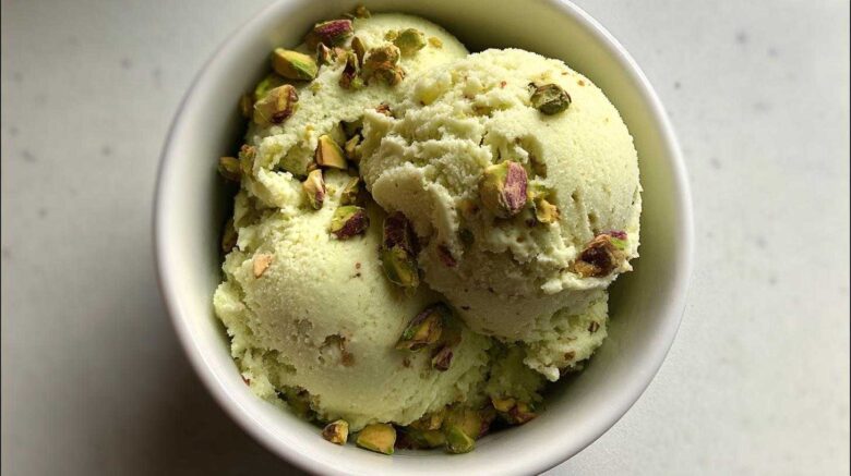 Pistachio Rosewater Ice Cream